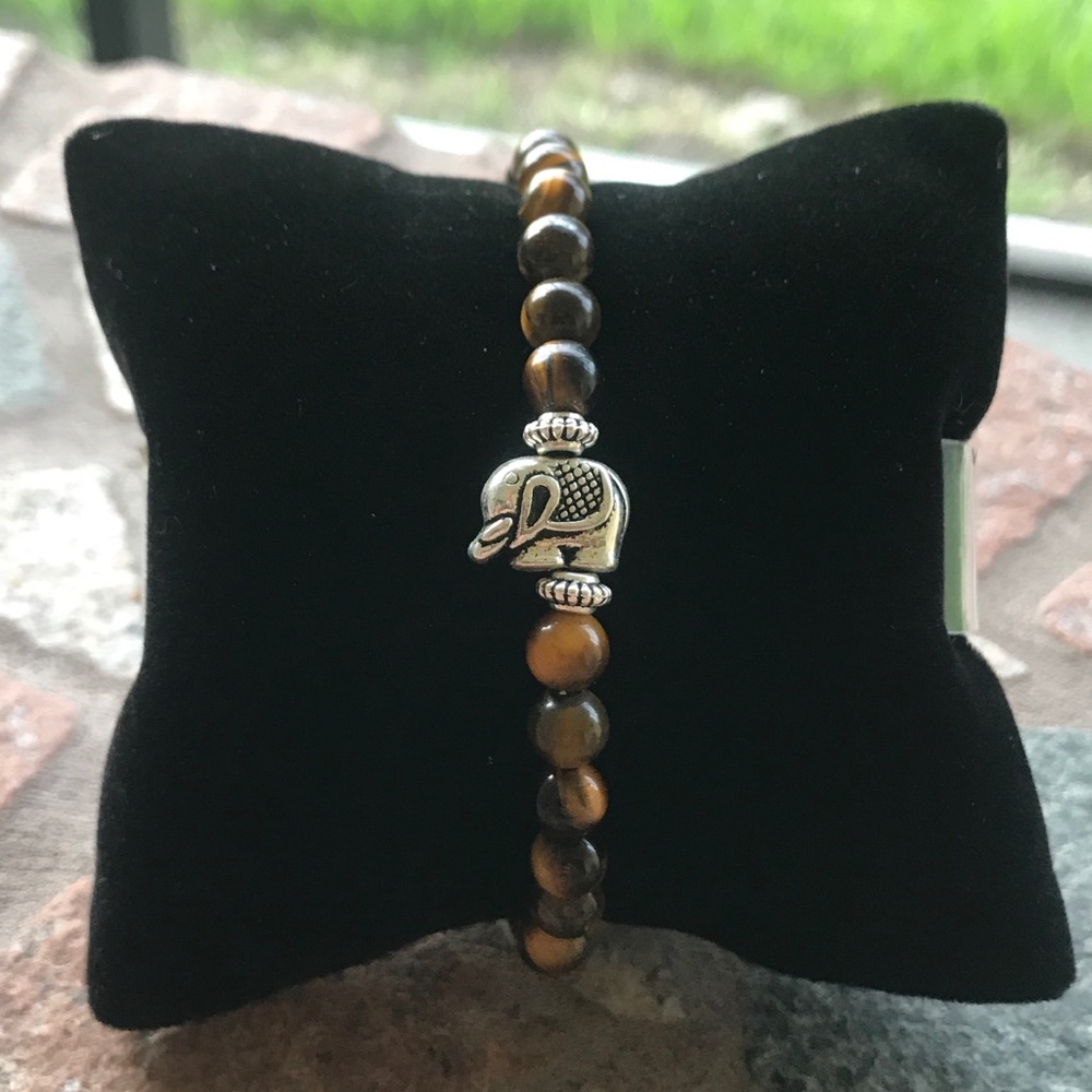 🔴SALE ! Tiger eye elephant boho bead bracelet - Picture 8 of 9